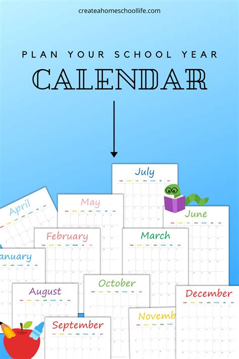 FREE! 2022-2023 School Year Calendar | Homeschool planning printables ...