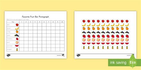 Favorite Fruit Pictograph Activity (teacher made)