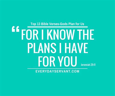 Top 13 Bible Verses-Gods Plan for Us - Everyday Servant