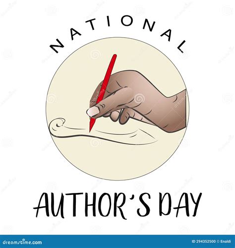 National Author S Day Sign and Badge Vector Stock Vector - Illustration ...