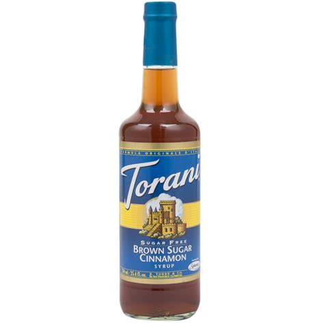 Torani 750 mL Sugar Free Brown Sugar Cinnamon Flavoring Syrup