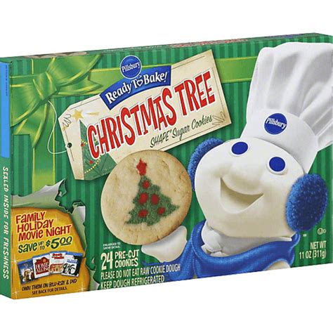 Pillsbury Ready To Bake! Cookies, Sugar, Pre-Cut, Christmas Tree Shape | Shop | D'Agostino