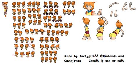 Pokemon BW- Misty Sprite Sheet by luckygirl88 on DeviantArt