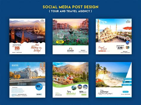 Tour And Travel Agency Social Media Post Design 2020 | Social media ...