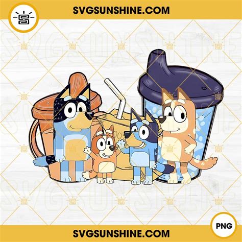 Bluey Family PNG, Bluey Dog Cartoon PNG Digital File Cartoons Png, Digital Files, Family, Dogs ...