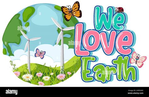 We Love Earth logo banner design illustration Stock Vector Image & Art - Alamy