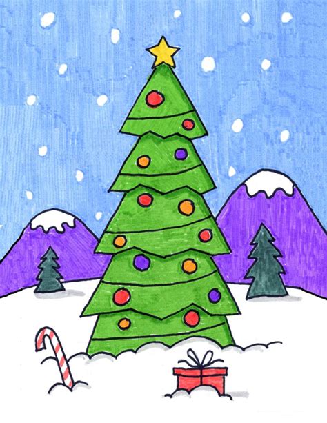 23+ Artwork Christmas Tree Drawing With Presents - l2sanpiero