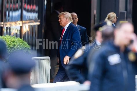 Former U S President Donald Trump is seen in Midtown on April 03 2023 ...