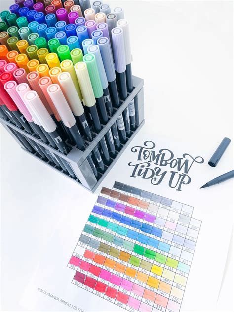 Tombow Tidy-Up: Printable Tombow Dual Brush Pen Organizer Chart ...