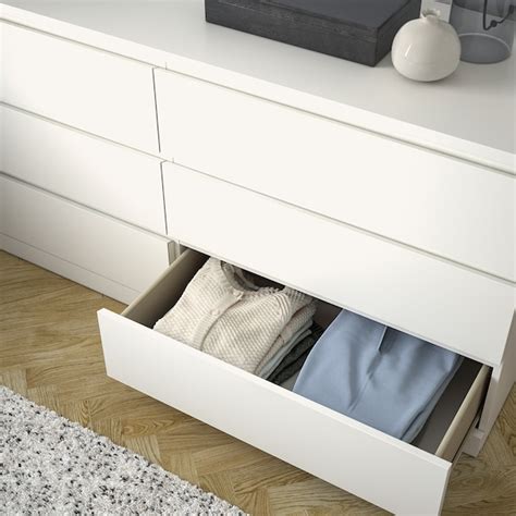 MALM 6-drawer dresser, white, 63x30 3/4" - IKEA