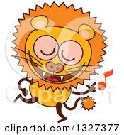 Clipart Lion Laughing Or Roaring - Royalty Free Vector Illustration by Zooco #1067281