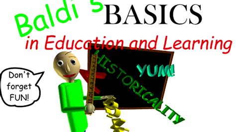 Title screen - Baldi's Basics in Education and Learning - YouTube