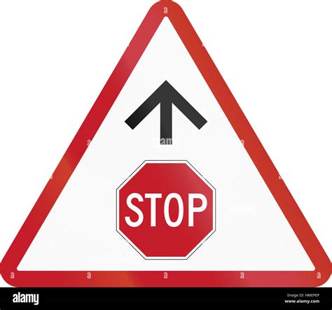 Stop Ahead Road Sign