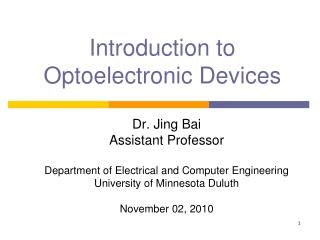 PPT - Introduction to Optoelectronic Devices PowerPoint Presentation ...