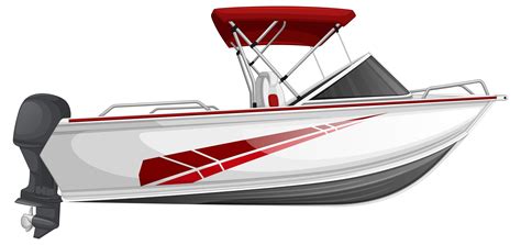 Speed boat or power boat isolated on white background 1541673 Vector Art at Vecteezy