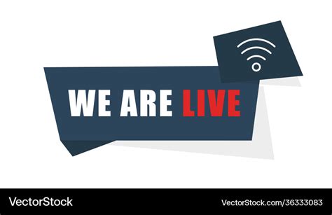 We are live online broadcasting concept live Vector Image