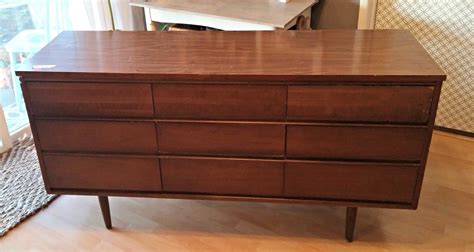 Mid-Century Modern Lowboy Dresser Makeover - Little Vintage Cottage