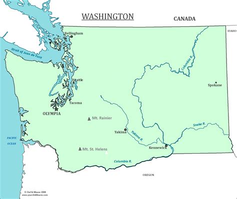 Washington State Map - Map of Washington and Information About the State