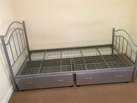 Single metal framed bed with two large storage drawers on wheels for easy access | in Coventry ...