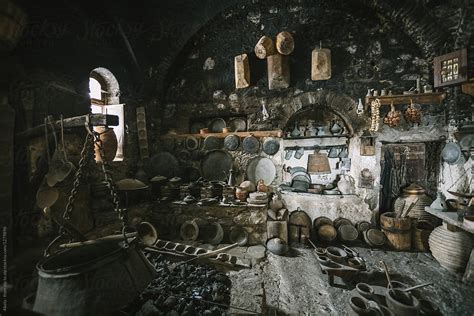 «Old Rural Medieval Kitchen In Ancient Monastery» del colaborador de Stocksy «Akela - From Alp ...