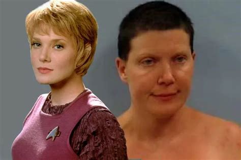 Star Trek Voyager actress Jennifer Lien arrested for 'exposing herself in front of children ...