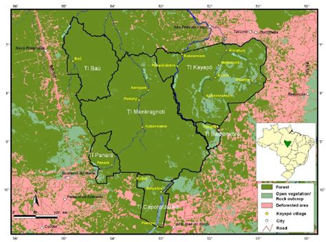 The five indigenous territories inhabited by Kayapó and Panará ...