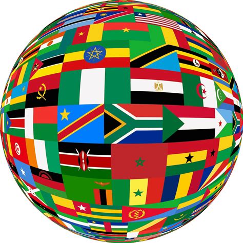 Clipart - Africa flags sphere
