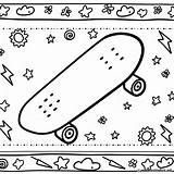 Skateboard coloring Page Download Or Print For Free sketch template