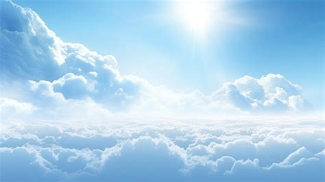 Premium AI Image | white clouds on blue sky background abstract seasonal wallpaper sunny day ...