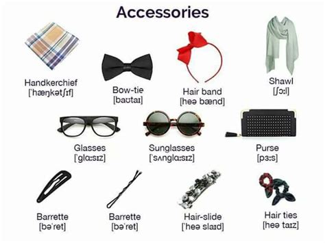 Fashion Accessories Vocabulary in English - ESLBUZZ