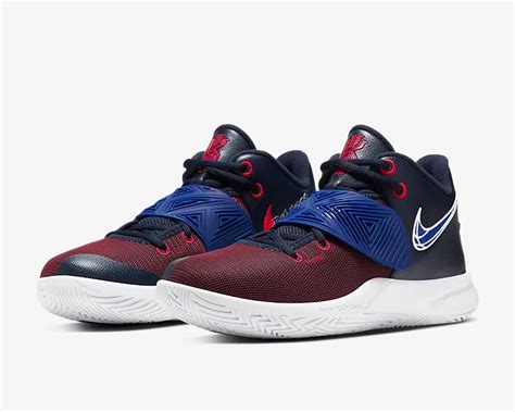 Nike Zoom Kyrie Flytrap 3 Obsidian Gym Red White Deep Royal Blue BQ3060 ...