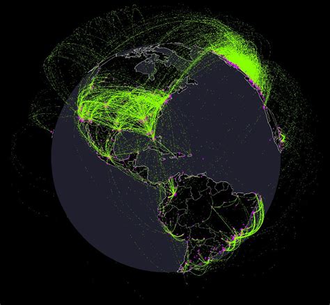 Map of the Day: All the World's Air Traffic Visualized - The Sounding Line