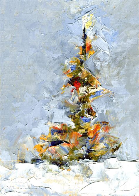 O Christmas Tree Original Oil Painting Landscape Painting by