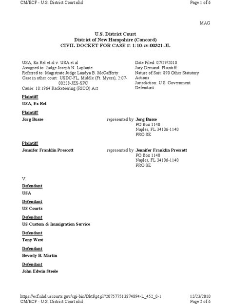 U.S. District Court District of New Hampshire (Concord) CIVIL DOCKET ...