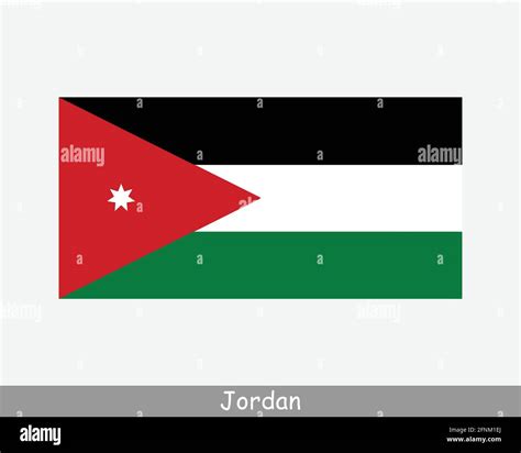 National Flag of Jordan. Jordanian Country Flag. Hashemite Kingdom of ...