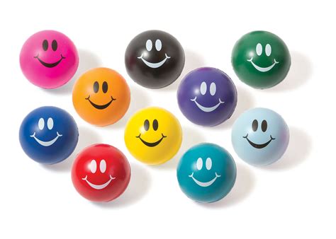 Smiley Balls, Foam Squeeze Toys for Stress Management