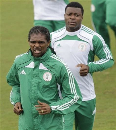 Pics of the Nigerian soccer team as they practice and prepare for their next match against ...