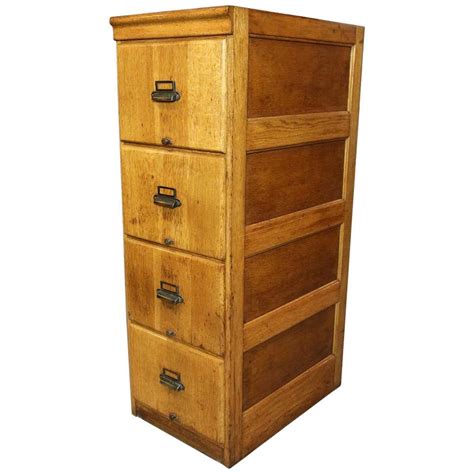 Antique 5-Drawer Wood File Cabinet at 1stDibs