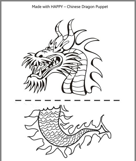 Printable Chinese Dragon Puppet - Printable World Holiday