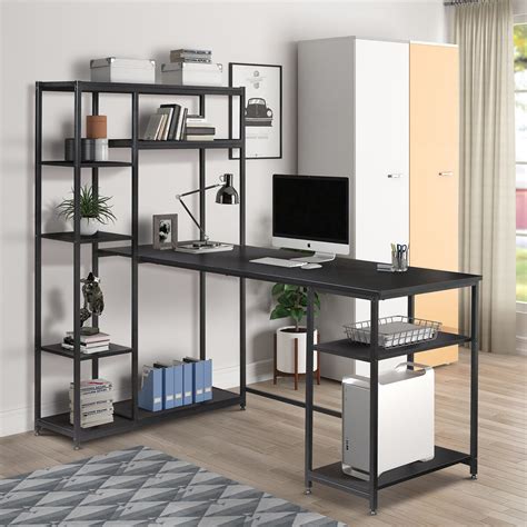 Office Computer Desk with Multiple Storage Shelves – Overstock