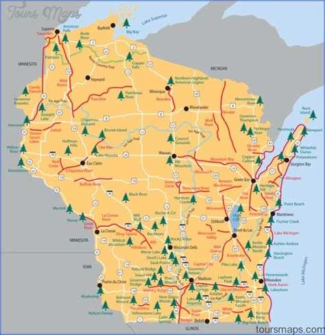 Wisconsin State Parks Map - London Top Attractions Map