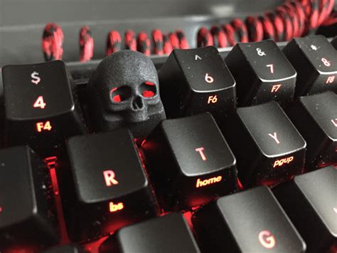 3D-printed Skull keycap by Tasker on Shapeways! Really works well with the v60's bottom-mounted ...