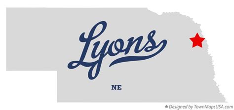 Map of Lyons, NE, Nebraska