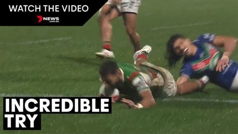 Alex Johnston scores incredible try against the Warriors | 7NEWS