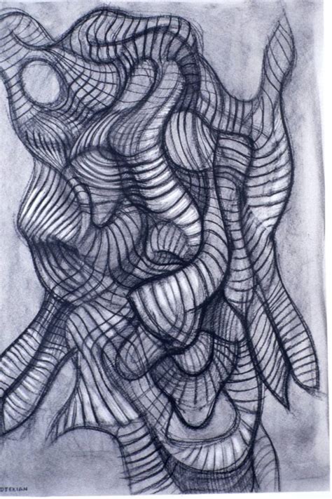 Contorted Face of a Figure Drawing by Shant Beudjekian | Saatchi Art