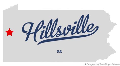 Map of Hillsville, PA, Pennsylvania