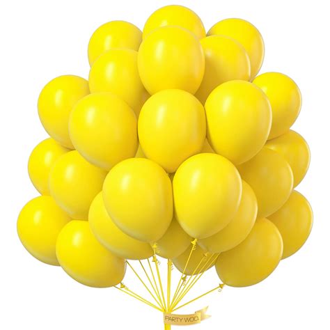 Buy PartyWoo Yellow Balloons, 100 pcs 10 Inch Yellow Balloons, Latex Balloons for Balloon ...