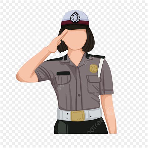 Indonesian Police PNG Transparent, Indonesian Police Woman Cartoon ...