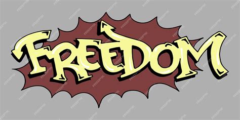 Premium Vector | Inscription freedom graffiti decorative lettering ...