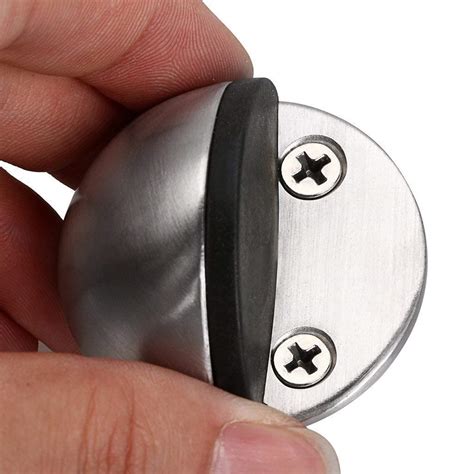 Buy MHS Half Moon Stainless Steel Safety Door Stopper Floor Half Dome Door Stopper, Door Stop ...